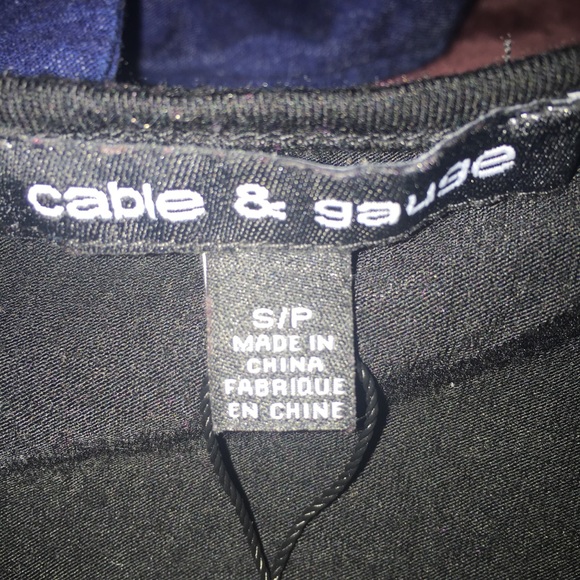 Cable and Gage Black Pearl Sleeve Blouse - Picture 3 of 4